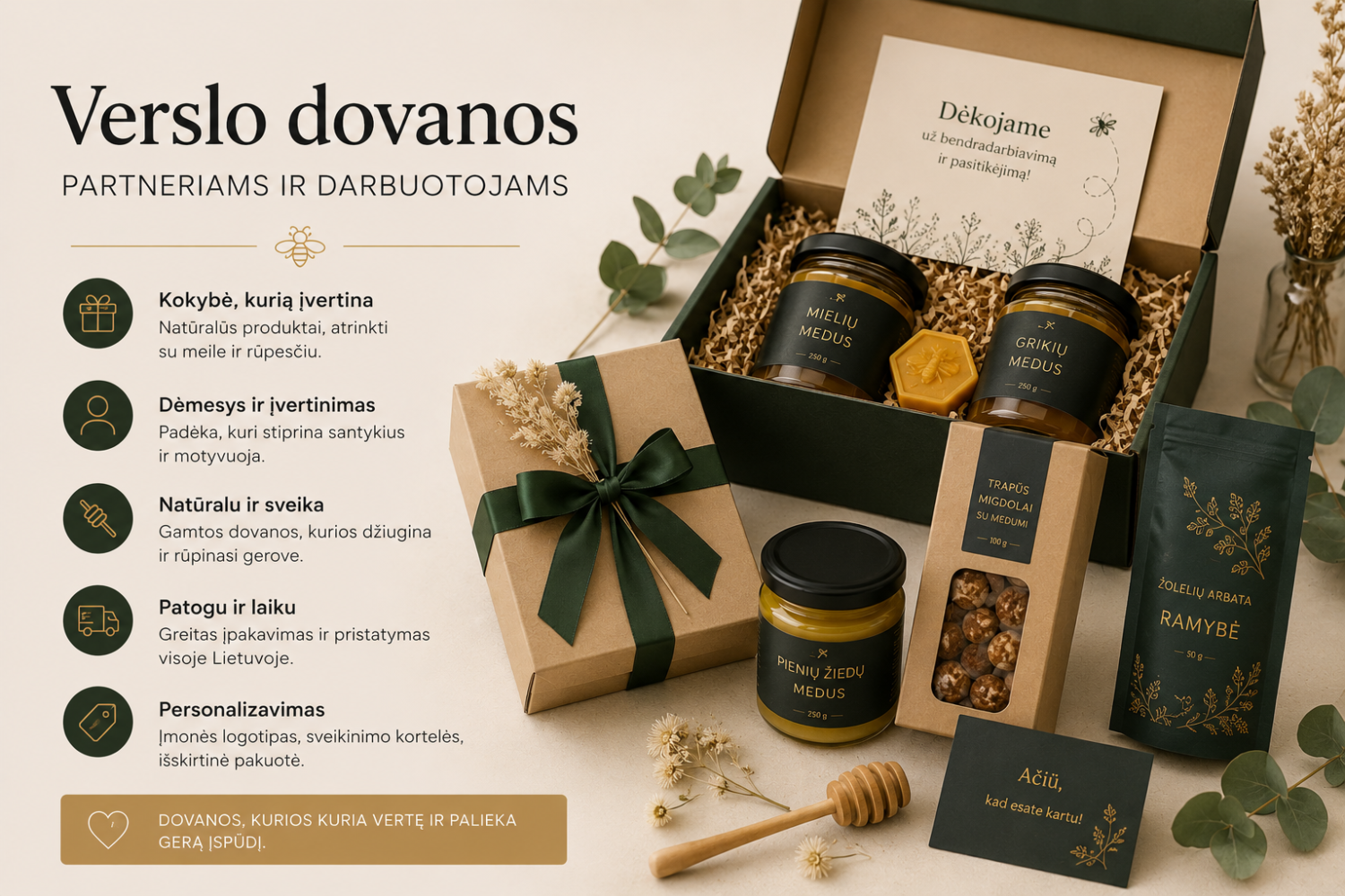 Medaus verslo dovanos
